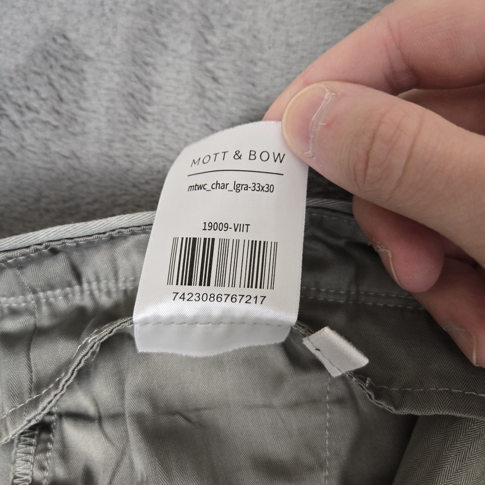 Mott And Bow Pants Mens 33x30 Everyday Comfort Slim Chino Stretch Normcore - Picture 6 of 11